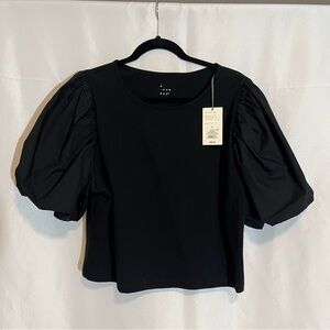 Target Black Puff Sleeve Blouse